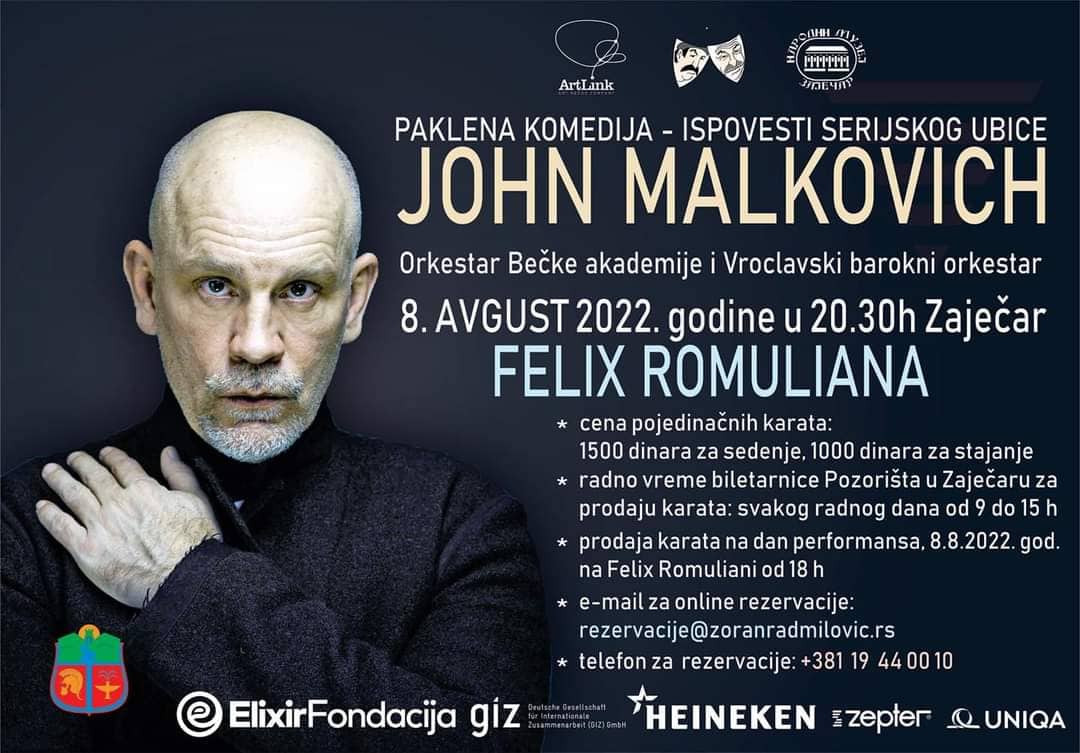 Džon Malkovič dolazi u Zaječar