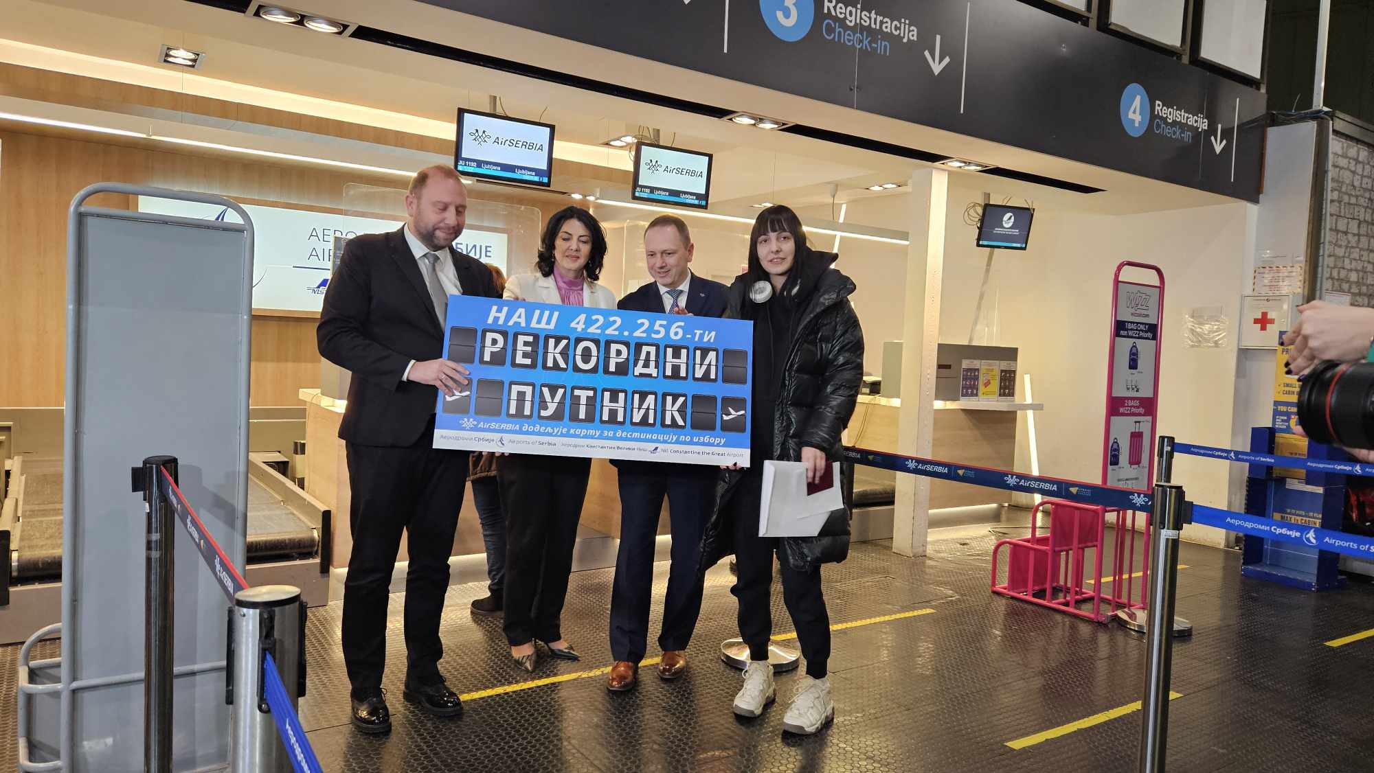 Rekordni broj putnika na niškom aerodromu Konstantin Veliki